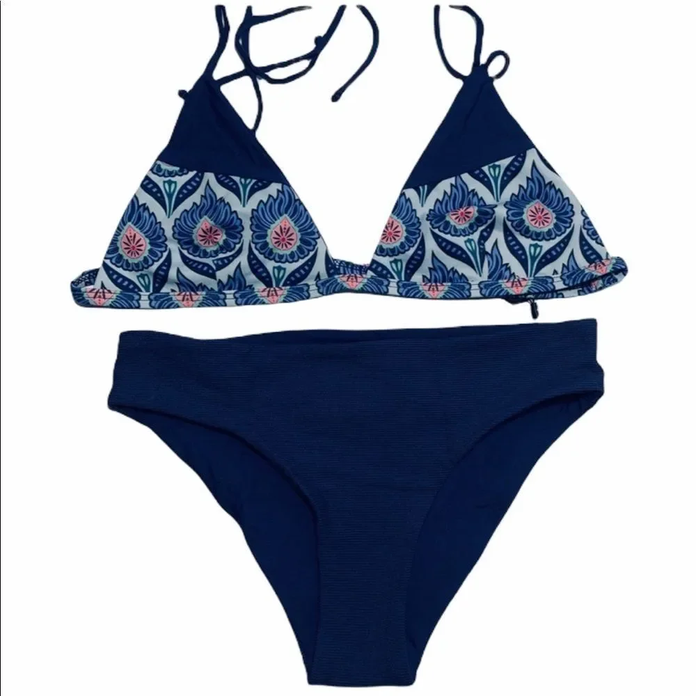 NWT Tavik Ali‎ Full Bikini Bottom Ribbed Cobalt XS